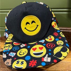 Emoji Smiley Face SnapBack Baseball Cap Adjustable One Size Fits All